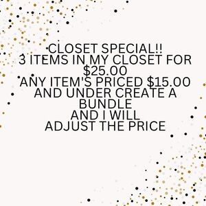 BUNDLE SPECIAL ❄️❄️(3) Items for $25.00